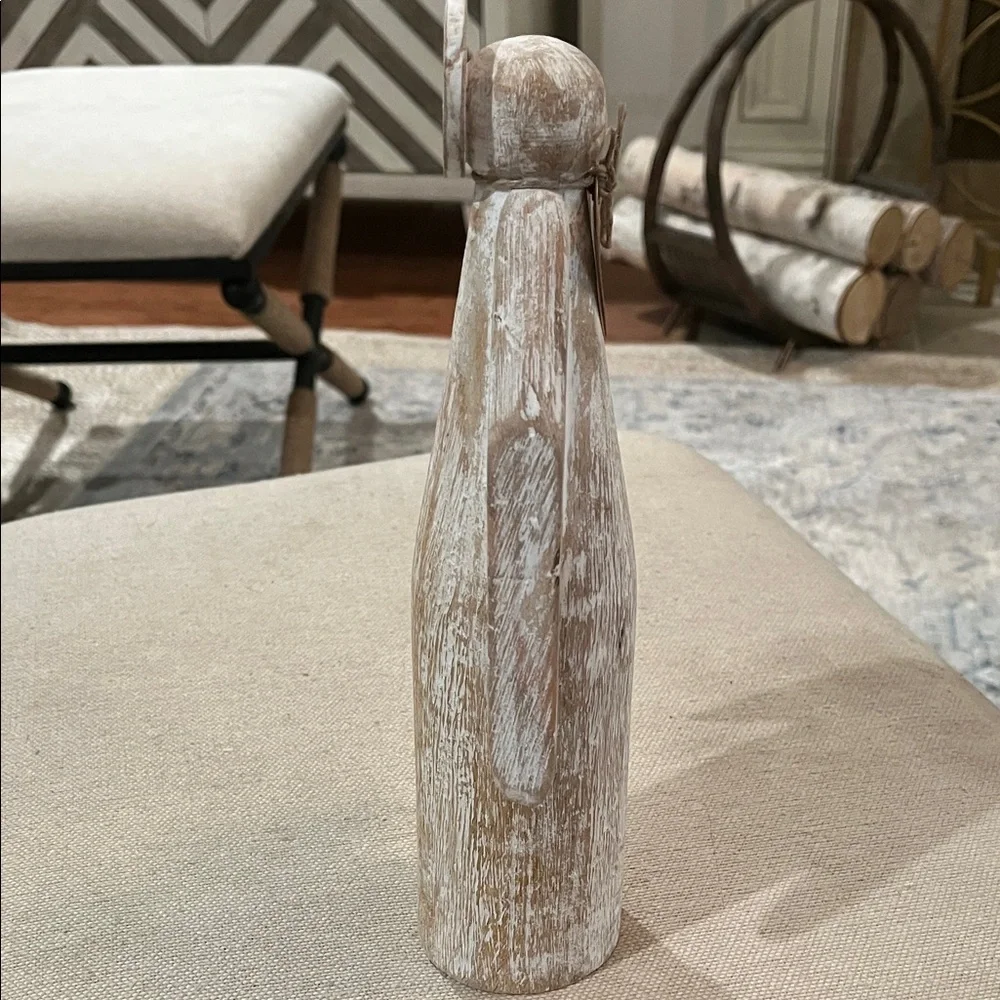 Mud Pie Large White Wood Angel Figurine/NWT
